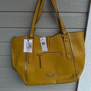 Yellow Leather Tote Bag Jessica Simpson